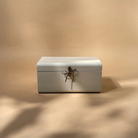 Galvanised Steel Trunk Almond Milk Color - Maska / Gifting Redefined