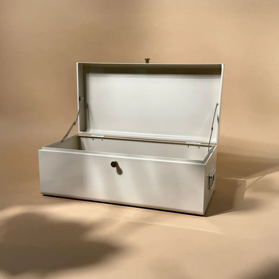 Galvanised Steel Trunk Almond Milk Color - Maska / Gifting Redefined