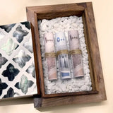 Cash Arrangement With Rosewood Small Box Off white Fabric - Maska / Gifting Redefined