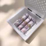Cash Arrangement with White Marble Square Box Small Pastel Pink