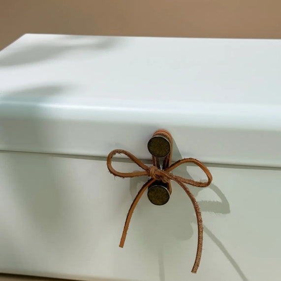 Galvanised Steel Trunk White color - Maska / Gifting Redefined