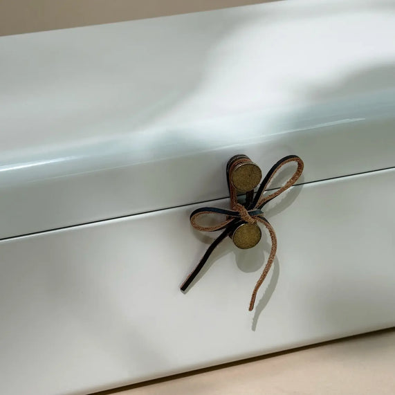 Galvanised Steel Trunk Almond Milk Color - Maska / Gifting Redefined