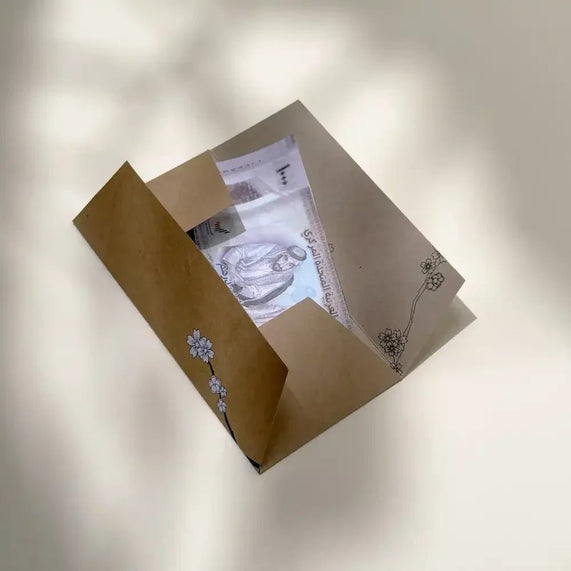 Cash Envelope Cherry Blossom Pattern Leather Robe - Maska / Gifting Redefined