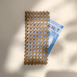 Rattan Cash Pouch With Fabric wrap