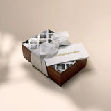 Cash Arrangement With Rosewood Small Box Off white Fabric - Maska / Gifting Redefined