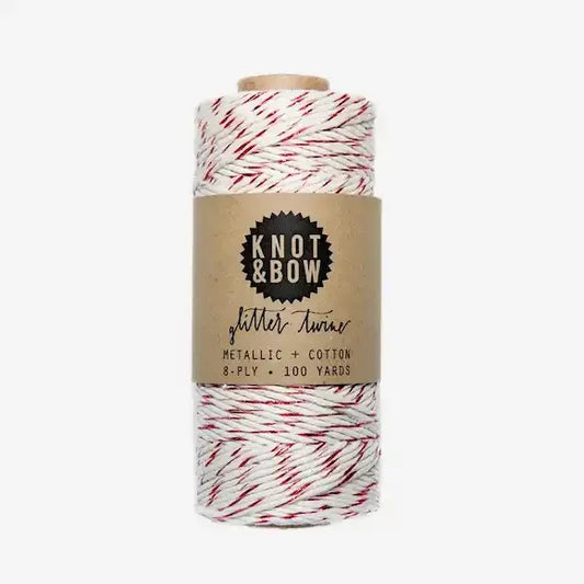 Glitter Twine (Red/Natural) - Maska / Gifting Redefined