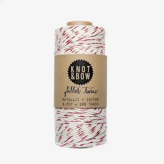 Glitter Twine (Red/Natural) - Maska / Gifting Redefined