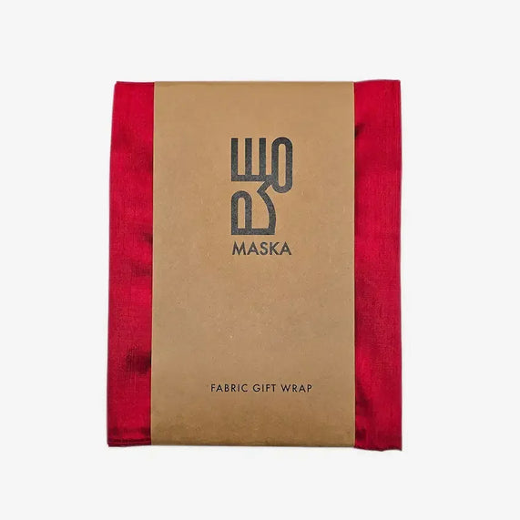 Fabric Raw Silk Blend Dark Red - Maska / Gifting Redefined