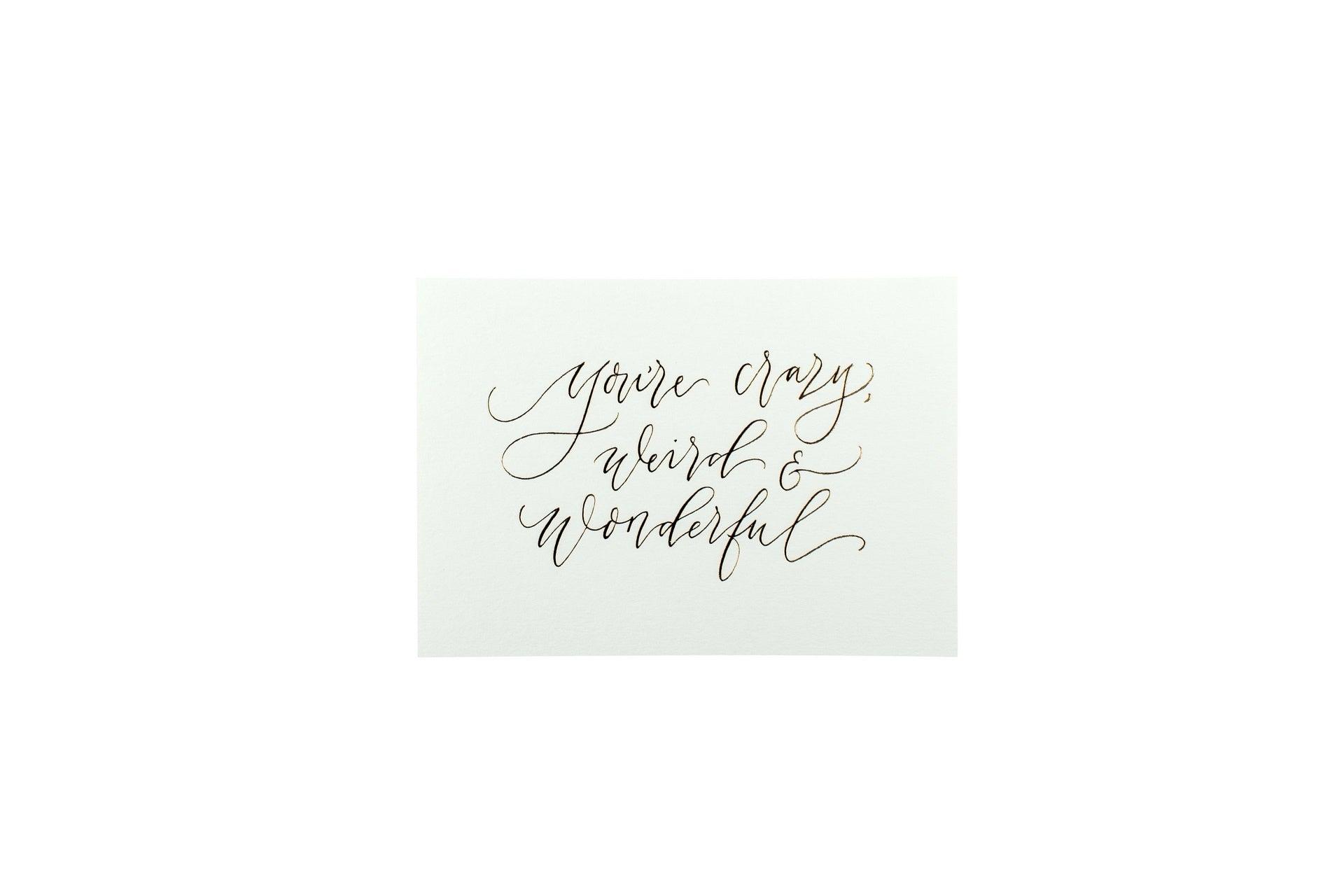 Gifting Card Your Crazy, Weird and Wonderful - Maska / Gifting Redefined