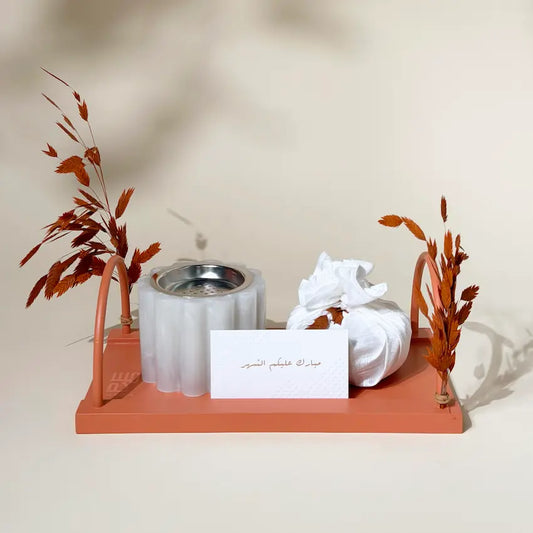 Mubkhar Set By L' AFSHAR - White - Maska / Gifting Redefined