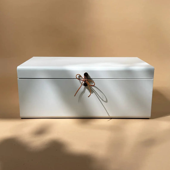 Galvanised Steel Trunk White color - Maska / Gifting Redefined