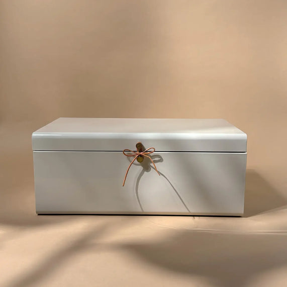 Galvanised Steel Trunk Almond Milk Color - Maska / Gifting Redefined