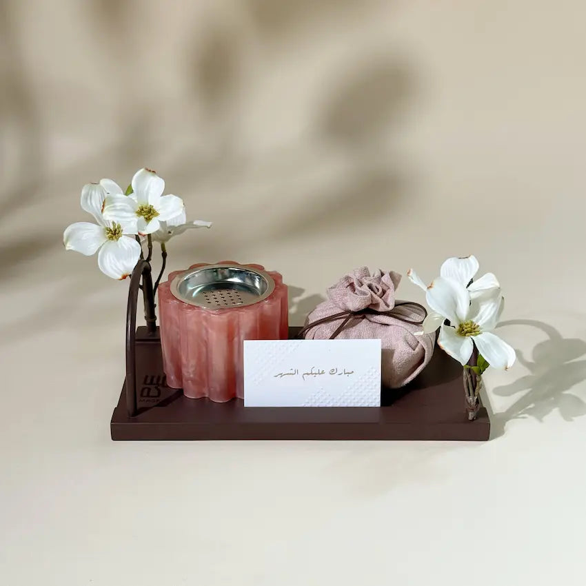 Mubkhar  Set By L' AFSHAR - Pink - Maska / Gifting Redefined