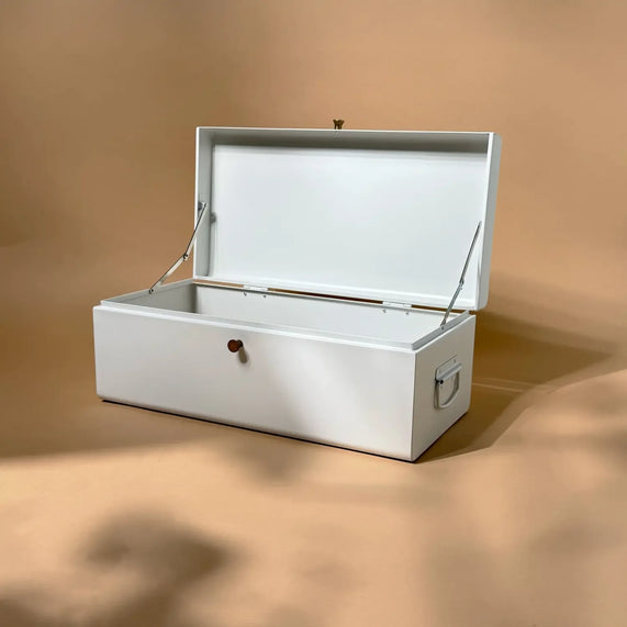 Galvanised Steel Trunk White color - Maska / Gifting Redefined