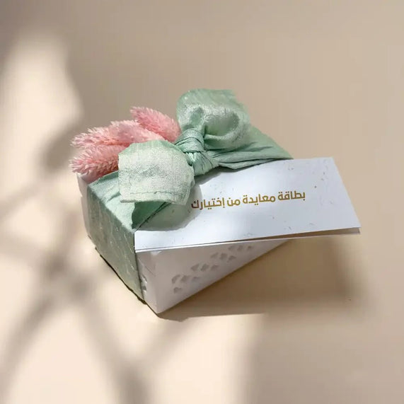 Cash Arrangement With White Marble Box Mint Green - Maska / Gifting Redefined