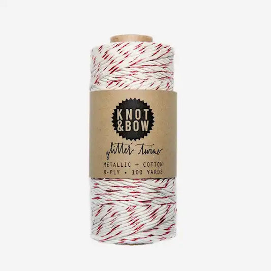 Glitter Twine (Red/Natural) - Maska / Gifting Redefined
