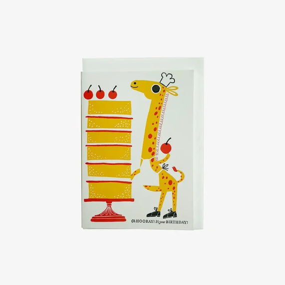 Greetings Card Giraffe Birthday Cake - Maska / Gifting Redefined