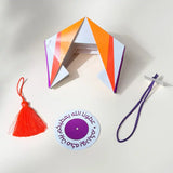 Origami Lantern Orange Purple