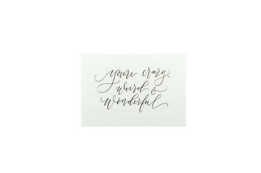 Gifting Card Your Crazy, Weird and Wonderful - Maska / Gifting Redefined