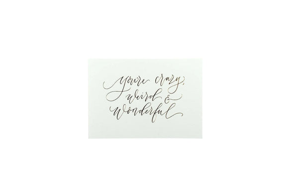 Gifting Card Your Crazy, Weird and Wonderful - Maska / Gifting Redefined