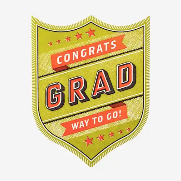 Gifting Card Congrats Grad Badge - Maska / Gifting Redefined