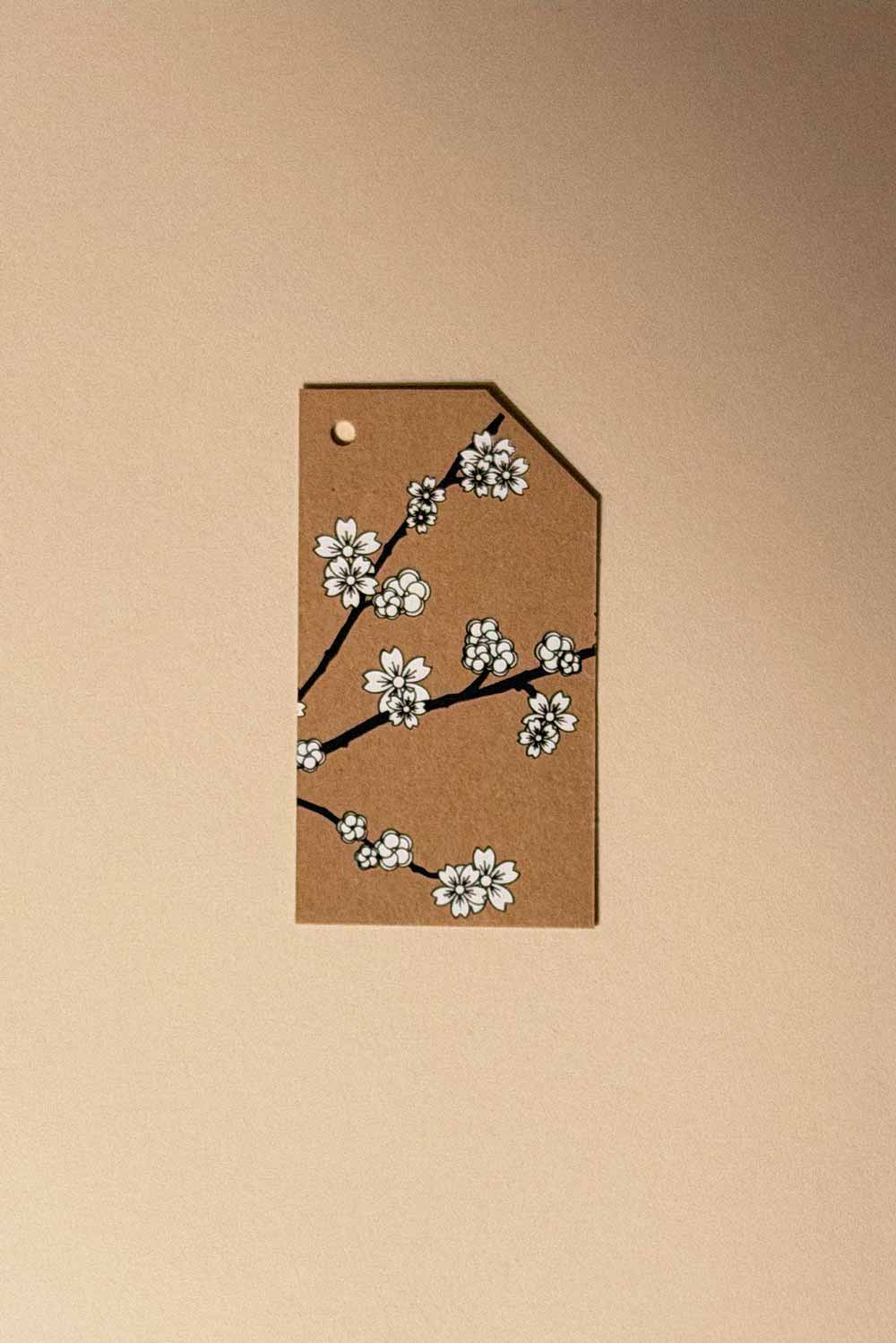 Gifting Card Kraft Tag Cherry Blossom - Maska / Gifting Redefined
