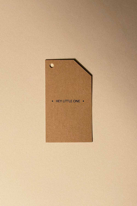 Gifting Card Kraft Tag Hey Little One - Maska / Gifting Redefined