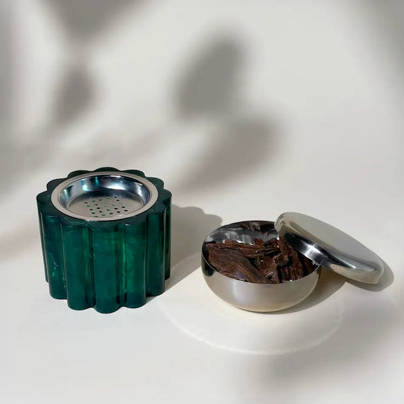 Mubkhar  Set By L' AFSHAR - Green - Maska / Gifting Redefined