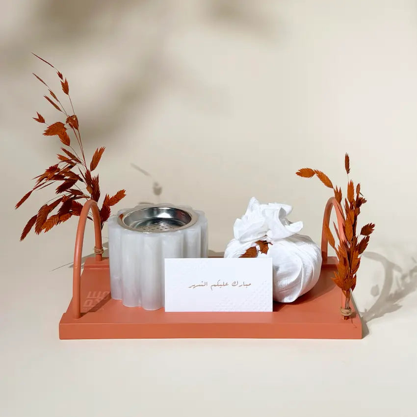 Mubkhar  Set By L' AFSHAR - White - Maska / Gifting Redefined