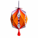 Origami Lantern Orange Purple