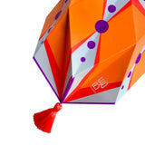 Origami Lantern Orange Purple