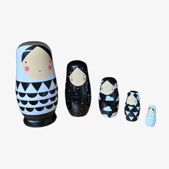 Nesting Dolls Black and White - Maska / Gifting Redefined