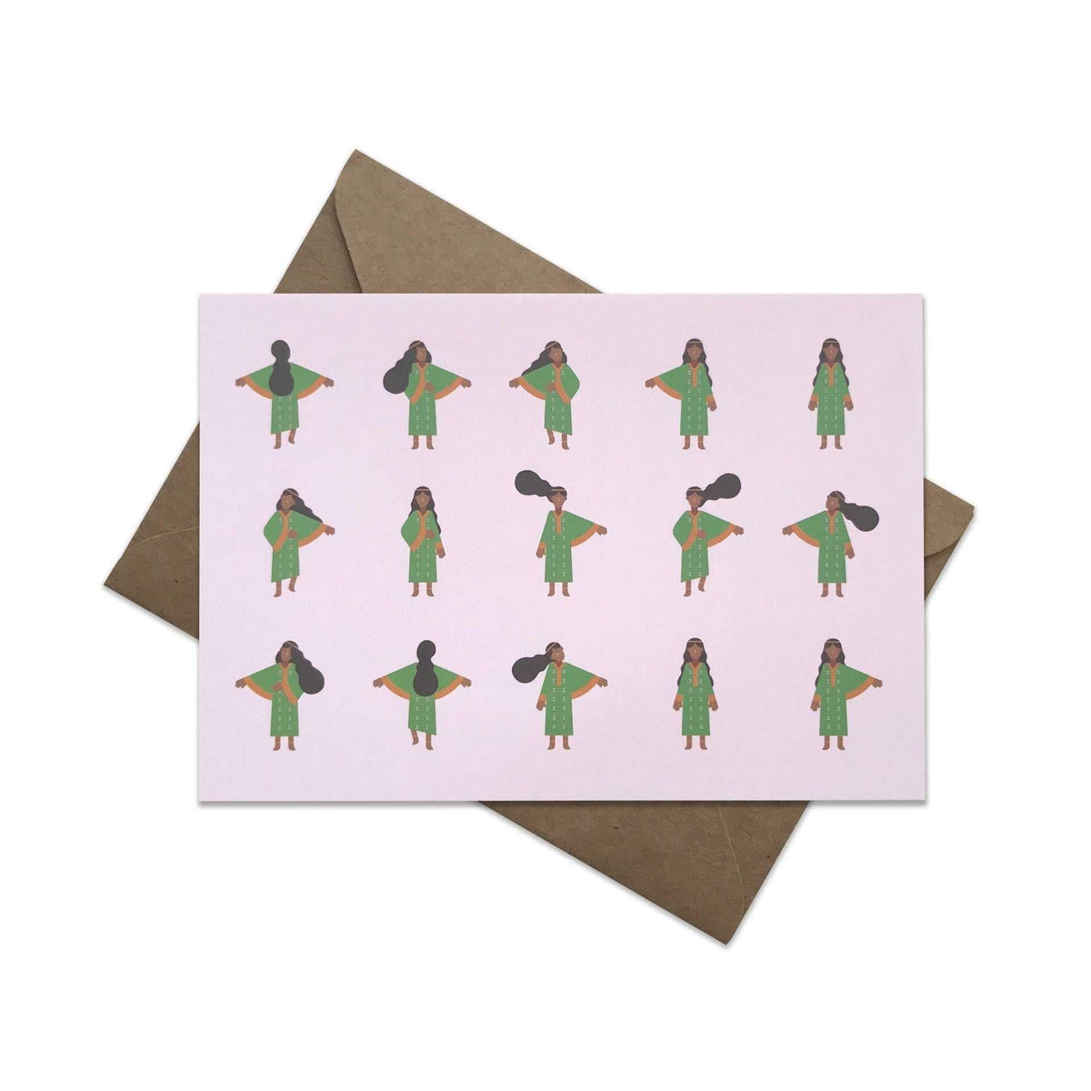 Gifting Card Oboraite Notecard_lady in different position - Maska / Gifting Redefined