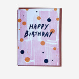 Gifting Card Happy Birthday Brushies(Yellow/Black Dots) - Maska / Gifting Redefined