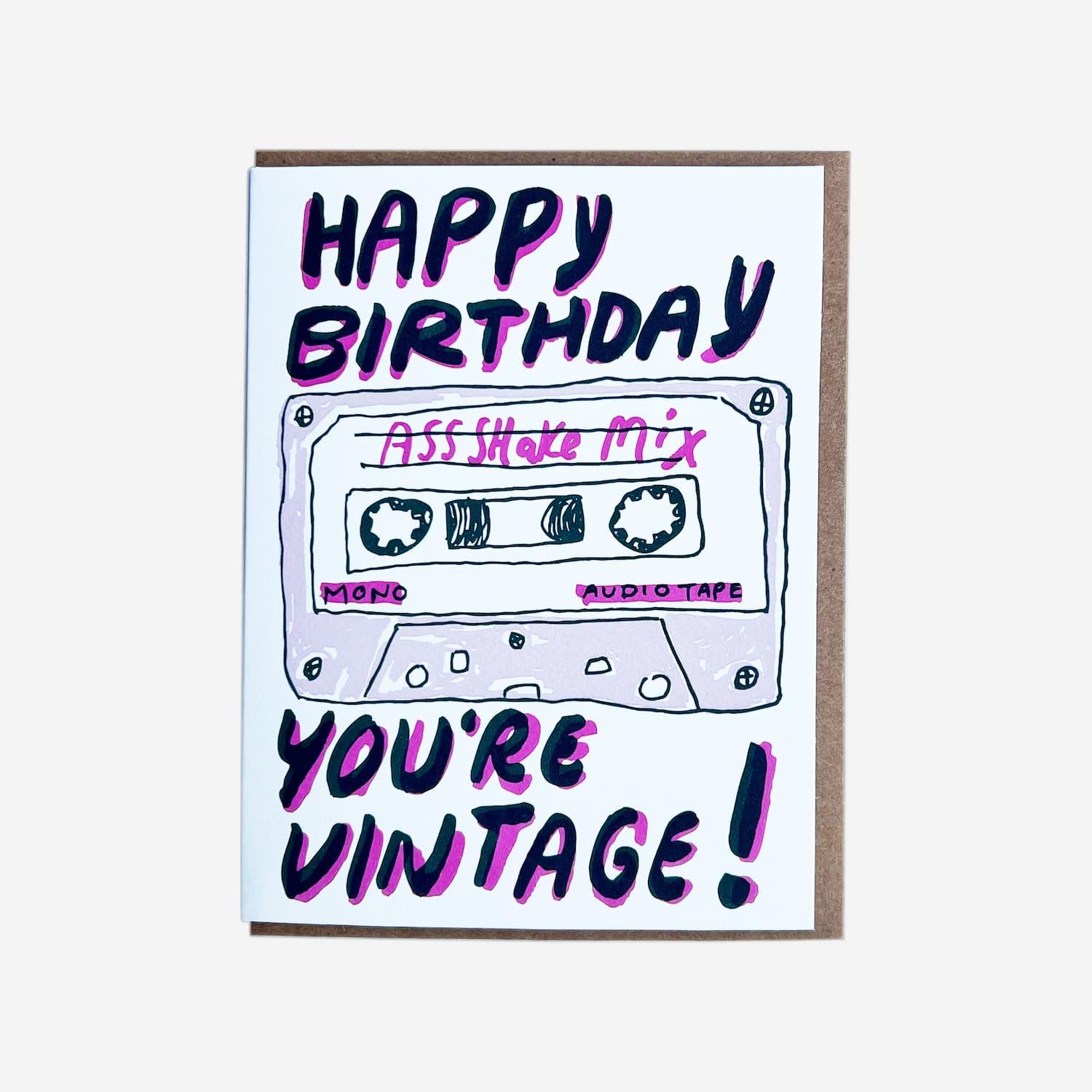 Gifting Card Happy Birthday You're Vintage Mixtape - Maska / Gifting Redefined